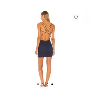 NWT Superdown Grecia Strappy Back Dress in Navy